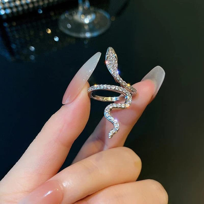 Wholesale Alloy ring, fashionable, luxurious, niche, high-end, open index finger ring