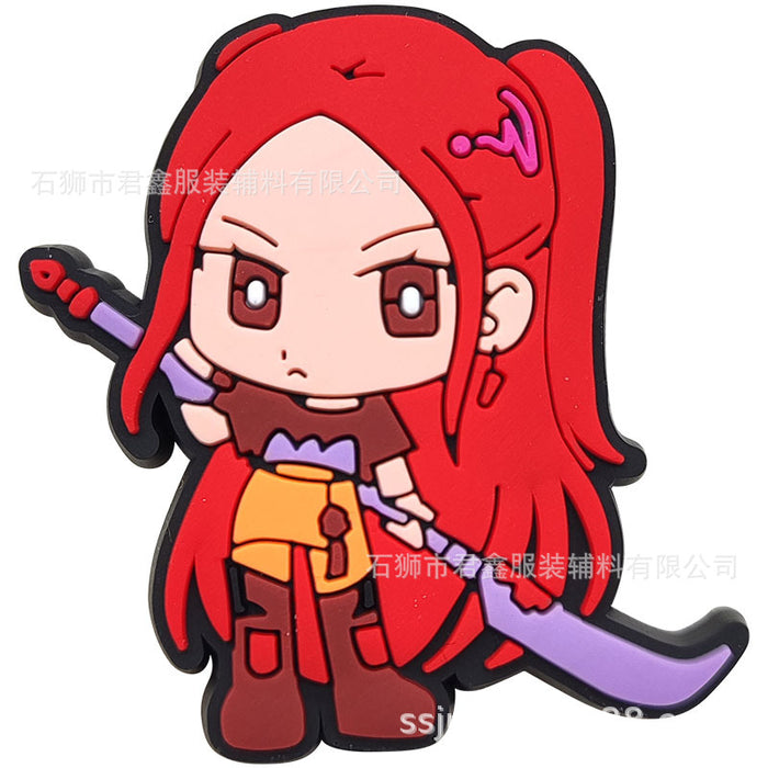 Wholesale 50pcs KPop Charms Shoe Buckles PVC Patches