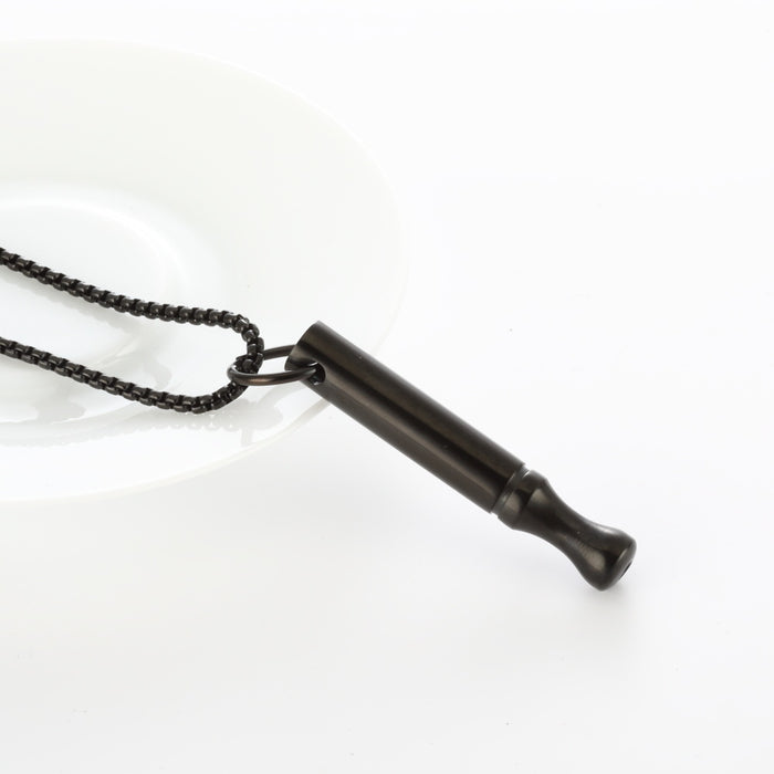 Wholesale Decompression pendant necklace meditation round tube whistle