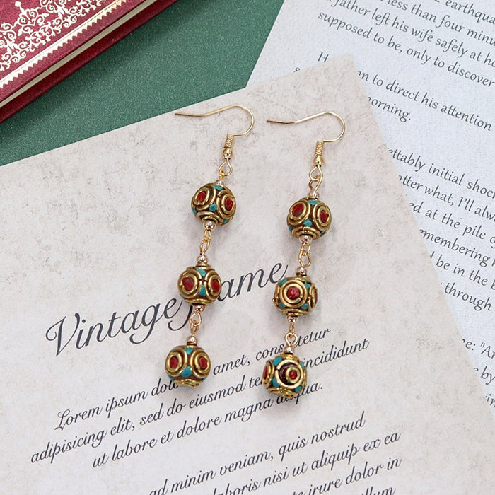 Wholesale Vintage Turquoise Earrings JDC-ES-Luox007