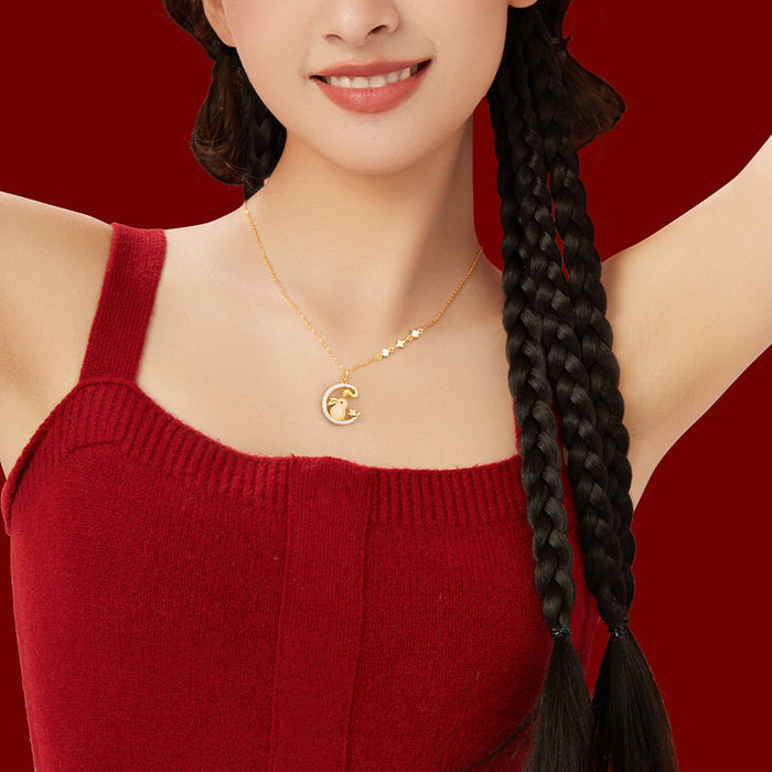 Wholesale   Snake Rabbit Necklace Hetian Jade Pendant Advanced Necklace