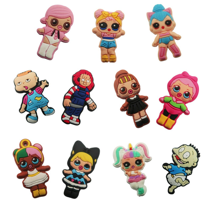 Wholesale 100pcs Anime Character Shoes Flower Shoes Buckle Hole Shoes Garden Shoes Accessories Buckle Decoration Buckle