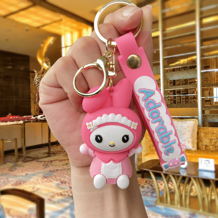 Wholesale Silicone Cartoon Doll Keychain JDC-KC-MingT112