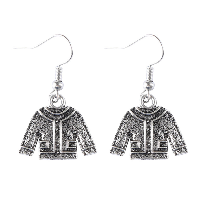 Wholesale Vintage Alloy Clothes Pendant Earrings JDC-ES-Jings009