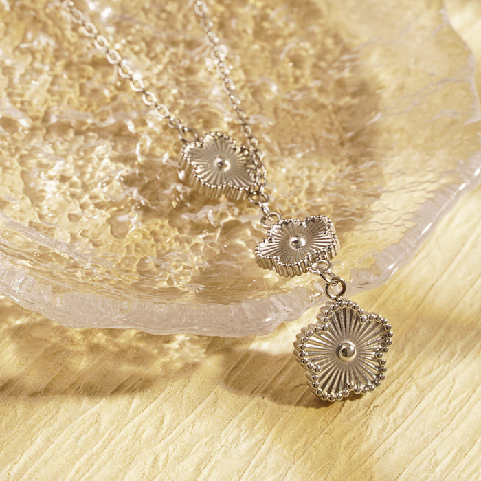 Wholesale Clover Flower Pendant Necklace JDC-NE-LangDi013