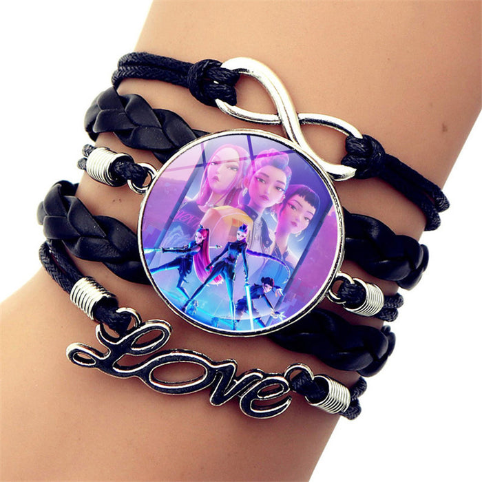 Wholesale K-POP Bracelet for Women,  Anime Cartoon Merchandise Leather Accessories