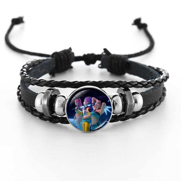Wholesale Kpop Cute Cartoon Time  Bracelet