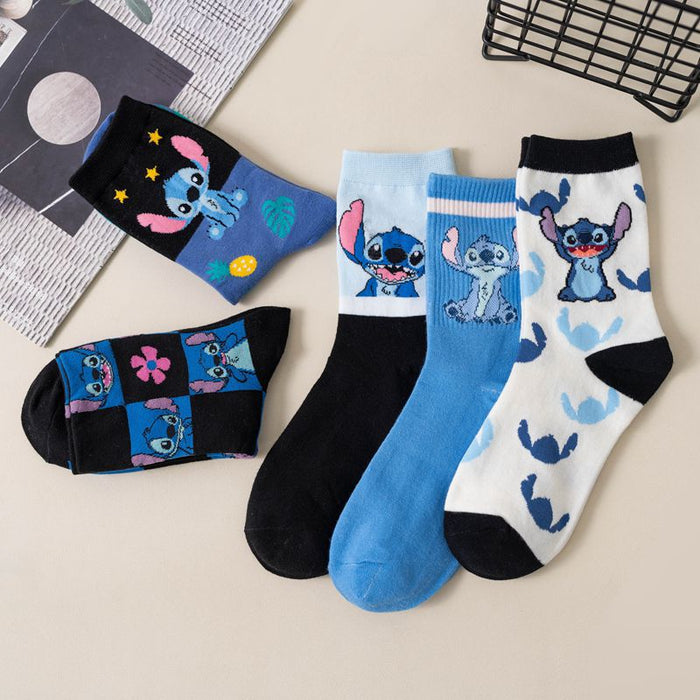 Wholesale New socks with a cute cartoon cartoon cartoon style, women's socks in the middle tube, long tube socks