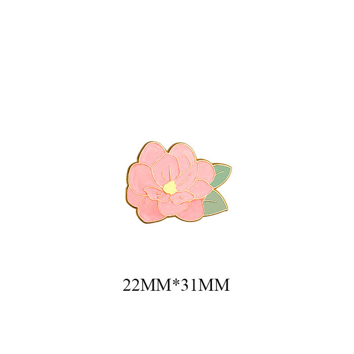 Wholesale Lily Sunflower Flower Brooch Cute Personalized Plant Badge Pin Badge Chest Badge Bag Decoration Creative Medal