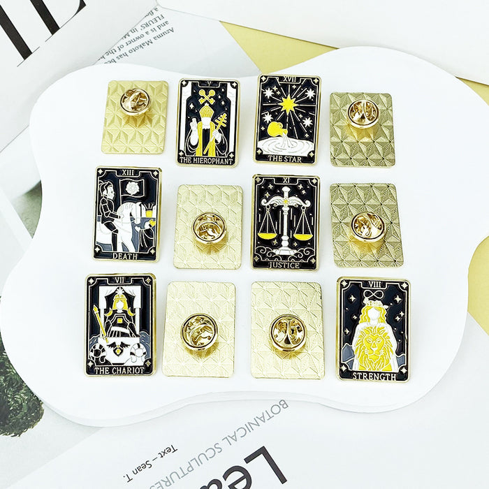 Wholesale Chic Zodiac Contion Brooch Pin Zinc Alloy Baking Paint MOQ≥2