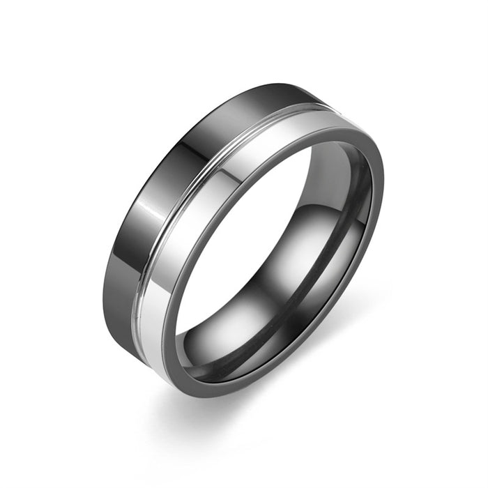 Wholesale Titanium steel zircon inlaid couple ring, temperament diamond ring, jewelry wholesale