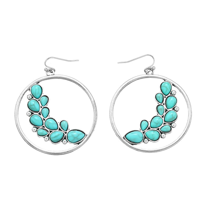 Wholesale Retro Turquoise Statemente Earrings