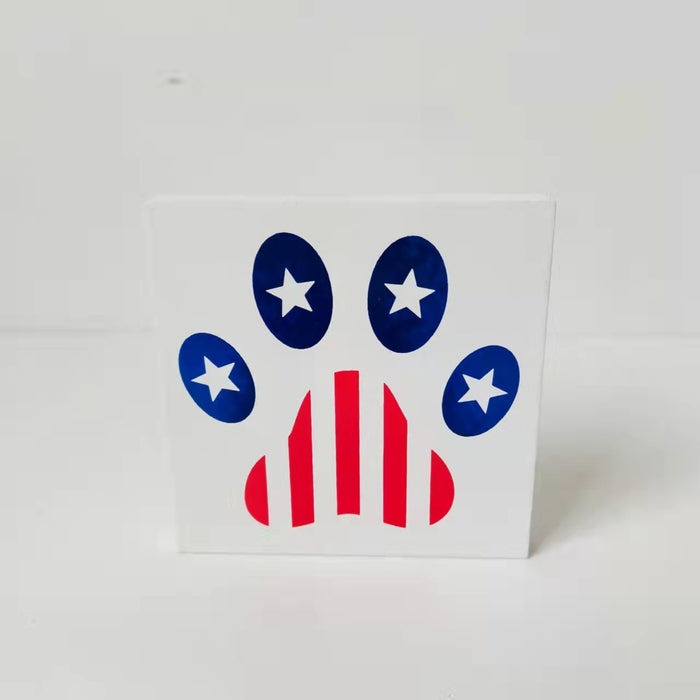 Wholesale Ornament, wooden crafts, National Day flag, festive atmosphere, decoration props, wholesale in stock