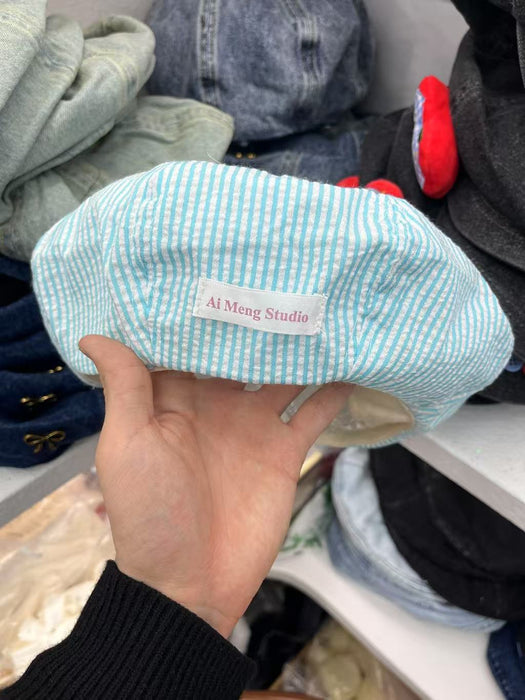 Wholesale Wave point octagonal beret thin cloud design newsboy painter hat