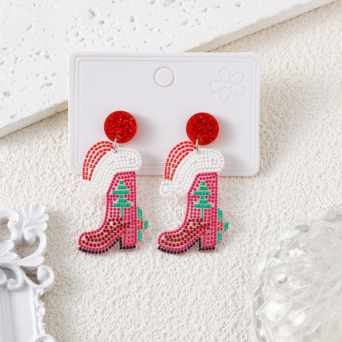 Wholesale Christmas earrings cute cute earrings Christmas tree snowflake women fashion jewelry