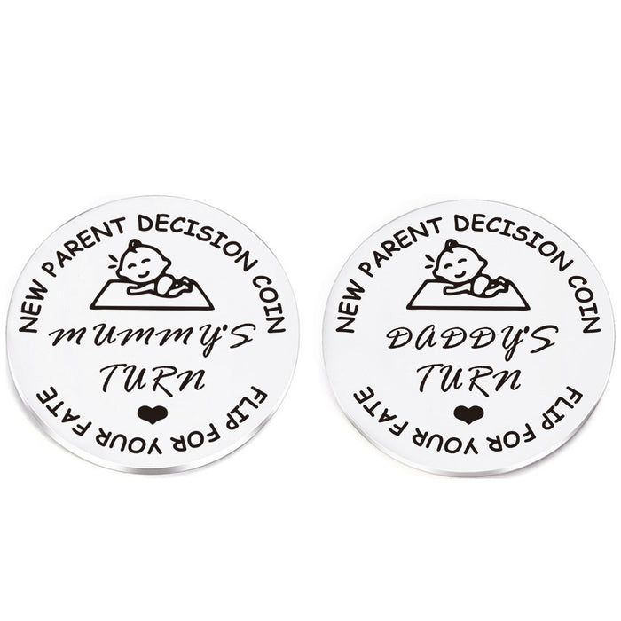 Wholesale Newborn commemorative coin baby stainless steel decision coin