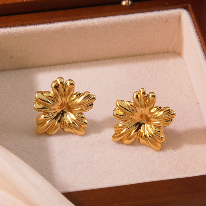 Wholesale Irregular Three-dimensional Flower Earrings JDC-ES-JW008