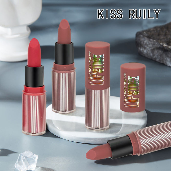 Wholesale 12 color lipstick, bare color, matte matte finish, lip gloss that does not fade, moisturizing lips