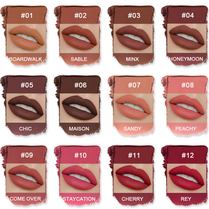 Wholesale Velvet matte mouth, red matte finish, non fading, waterproof, long-lasting, non stick cup lipstick