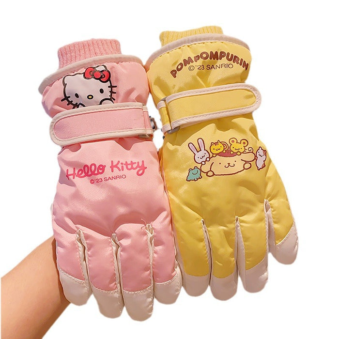 Wholesale Cartoon Windproof and Antifreeze Fleece-Lined Gloves