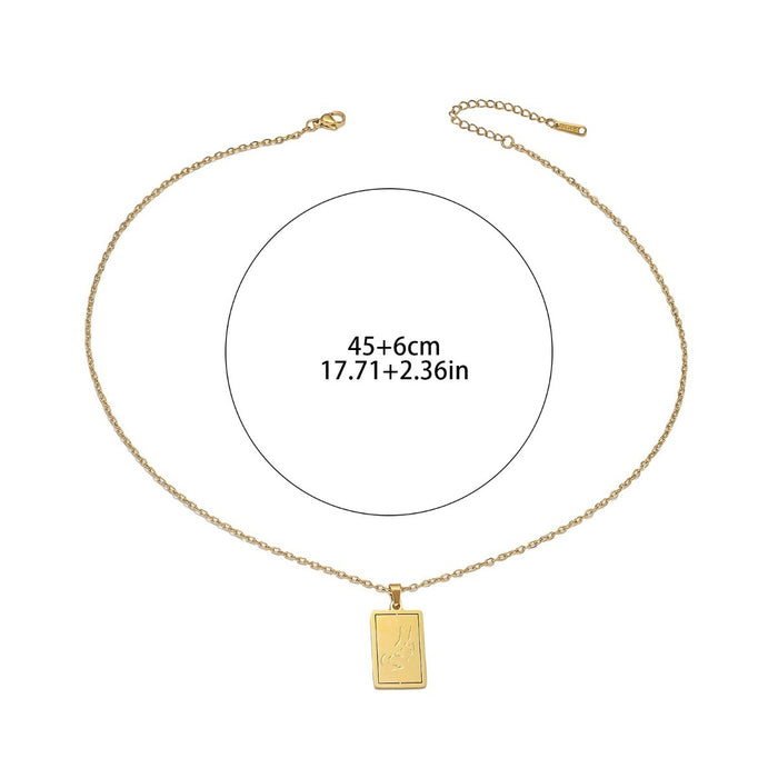 Wholesale New stainless steel necklace pendant with geometric simplicity and high-end feel. Titanium steel necklace does not fade. Jewelry