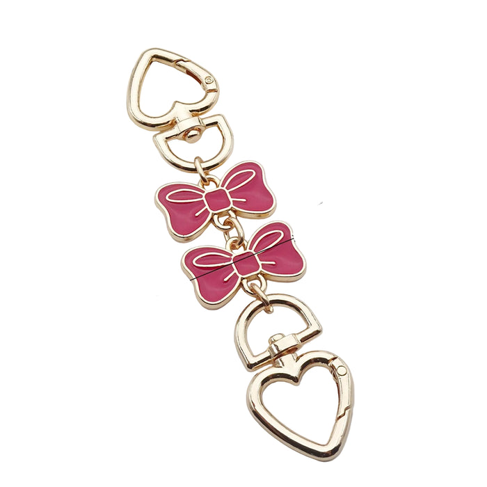 Wholesale Bowknot extension chain bag strap Keychains