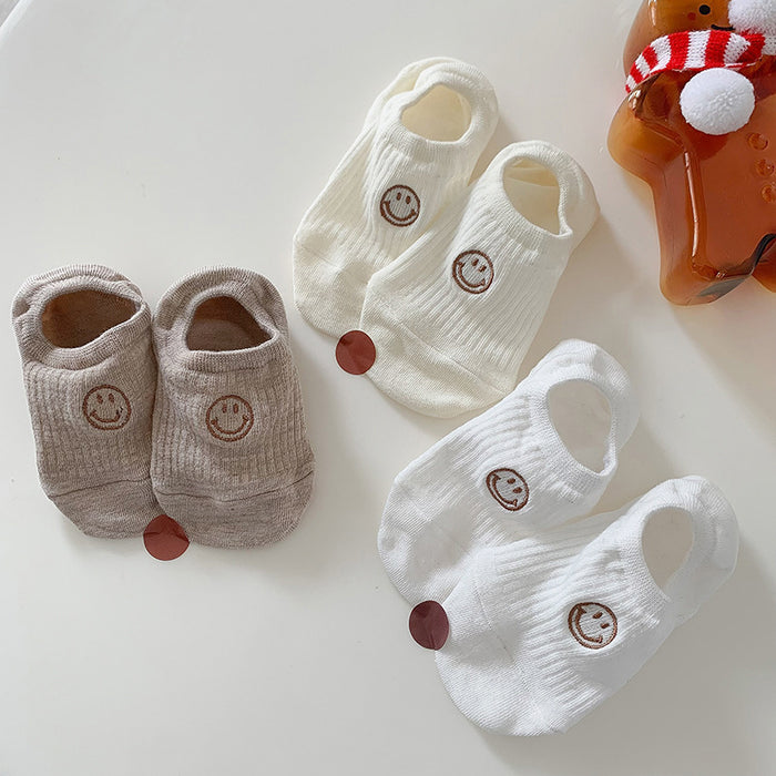 Wholesale Cute Embroidered Socks, Shallow Mouth Invisible Socks, Anti slip and Non falling, Boat Socks, Short Socks