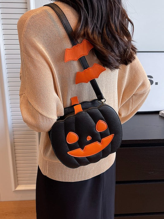 Wholesale Chic Pumpkin Shape Crossbody Bag PU Leather Small Shoulder Bag for Party