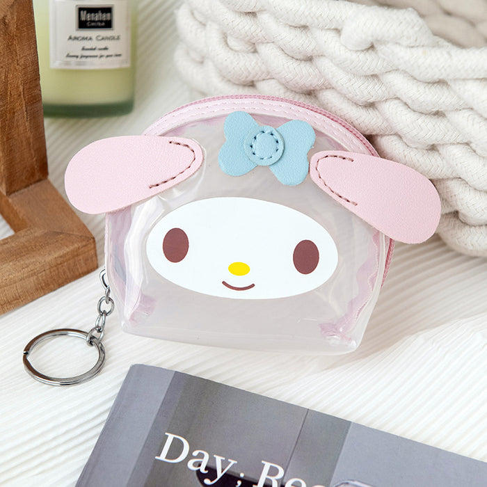 Wholesale Casual Transparent Jelly Anime Cartoon Coin Purse Earphone Storage Pouch
