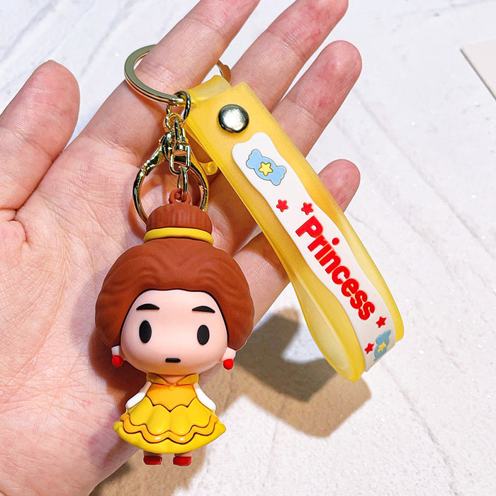 Wholesale School Bag Pendant Doll Cute Silicone Car Key Chain