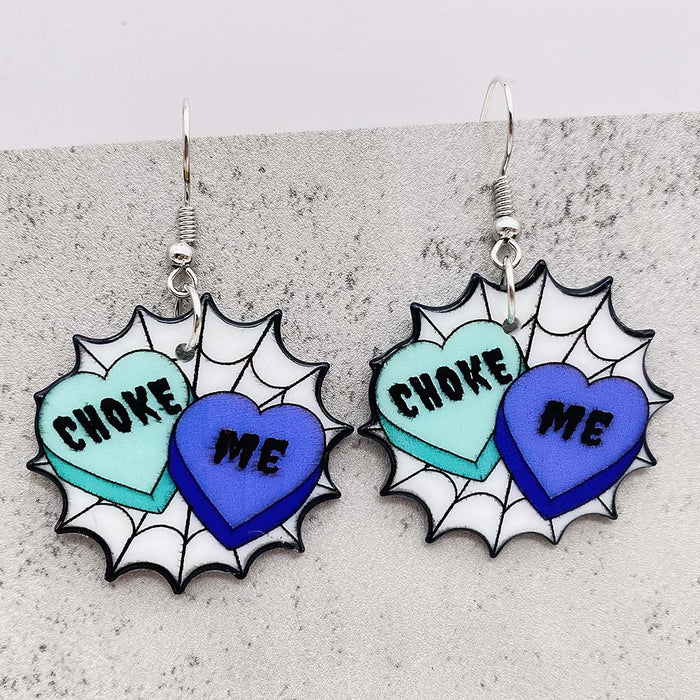 Wholesale  Acrylic Earrings Letters Cute  Eyeballs Pendant Earrings