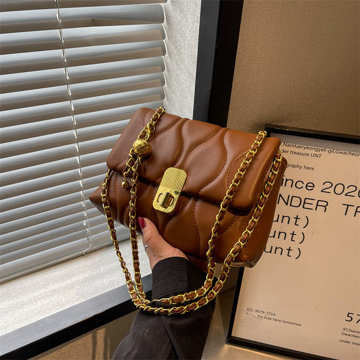 Wholesale Shoulder Bags PU Leather Armpit Rhombus Chain Temperament (F) JDC-SD-MaZ005