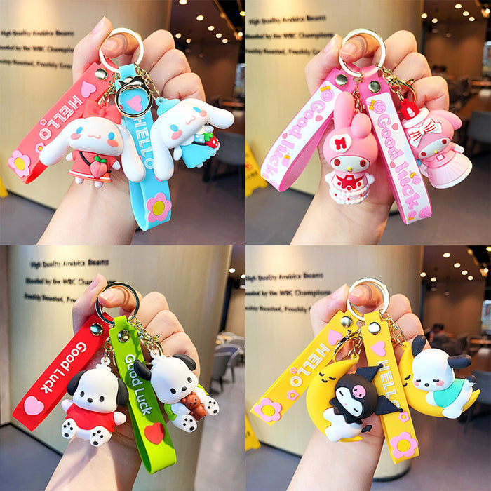 Wholesale PVC Cartoon Silicone Doll Keychain JDC-KC-MLZ001