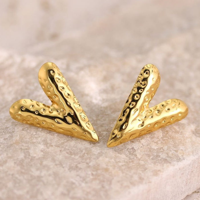 Wholesale Stainless Steel Geometric Oil-pressure Earrings