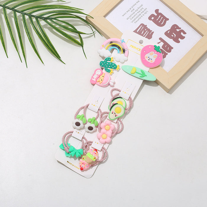 Wholesale Children's Cartoon Hairpin and Hair Rope Set JDC-HC-Jiangx006