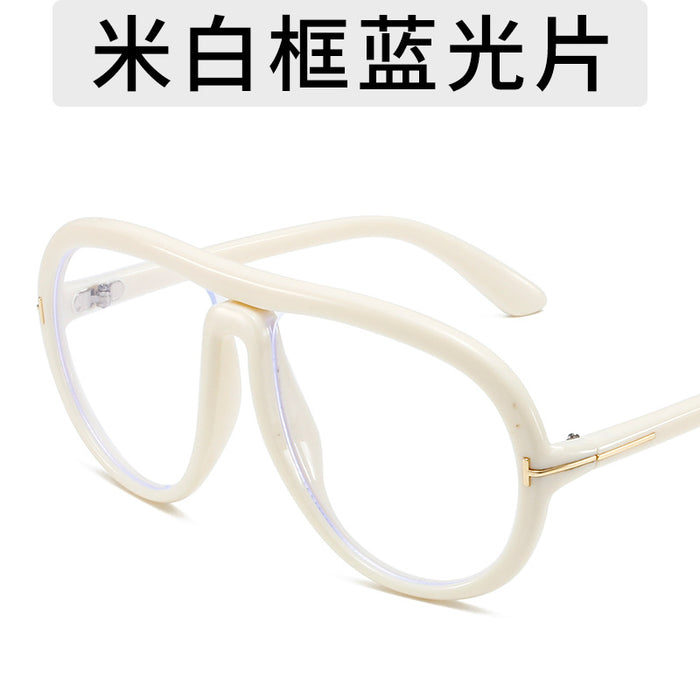 Wholesale double beam glasses  sunglasses large frame classic rice glasses
