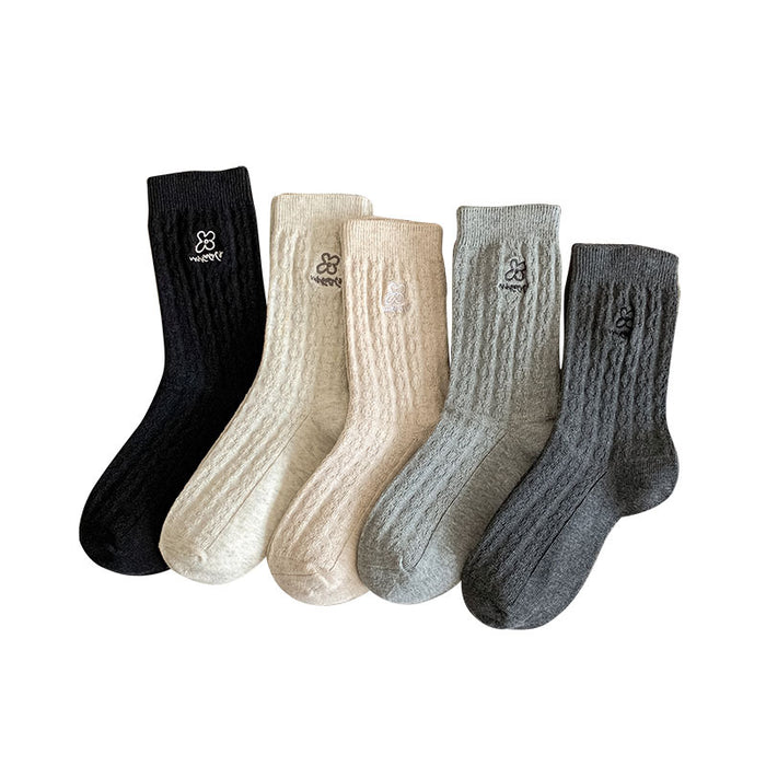 Wholesale Socks with double needle embroidery, tube socks, pile socks