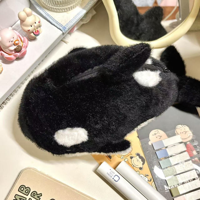 Wholesale Funny Animal  Doll Pencil Case Plush Stationery Storage Bag