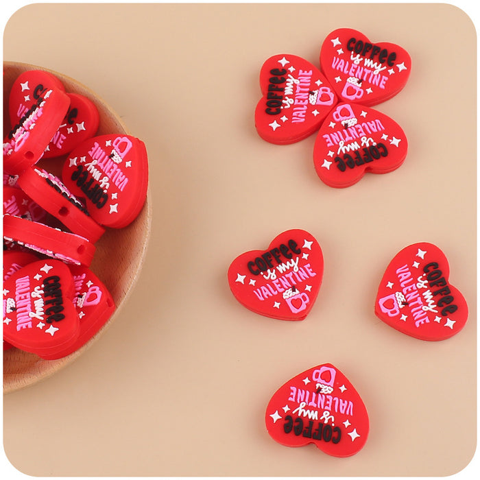 Wholesale Cartoon Love Valentine's Day Silicone Focal Beads JDC-BDS-GuangTian004