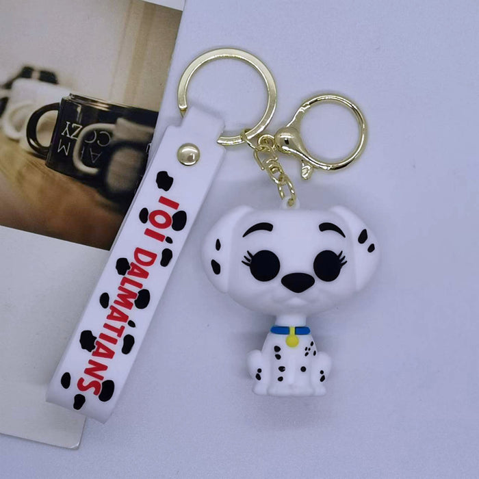 Wholesale Creative cartoon Dalmatian keychain pendant bag car keychain accessories gift