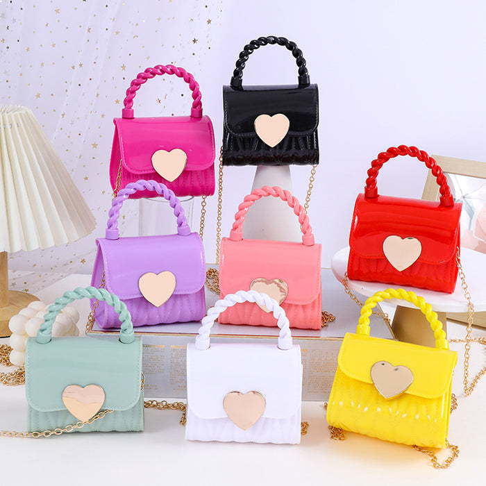 Wholesale Children's bag jelly bag cute handbag Western style little girl chain crossbody shoulder bag