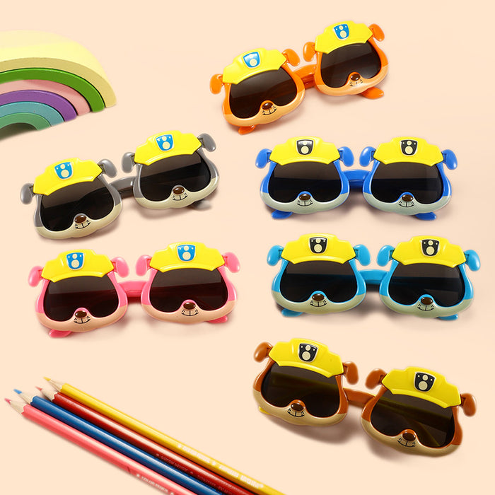 Wholesale Cartoon shaped children's polarized sunglasses, outdoor UV resistant sunshade glasses, silicone glasses