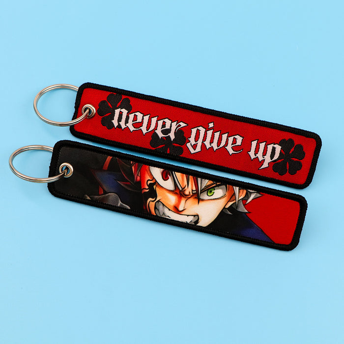 Wholesale Woven Label Keychain  Fabric Accessories Trendy Merchandise