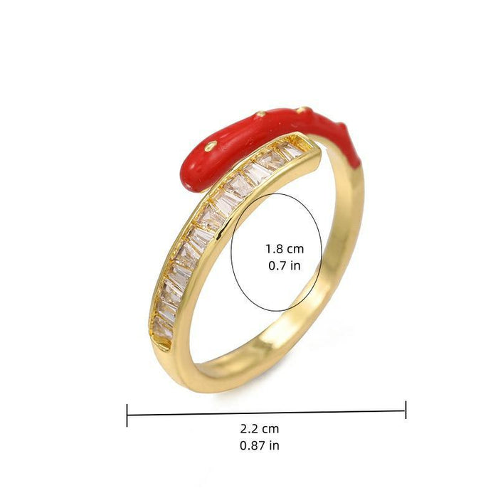 Wholesale Micro-paved zircon adjustable ring for women