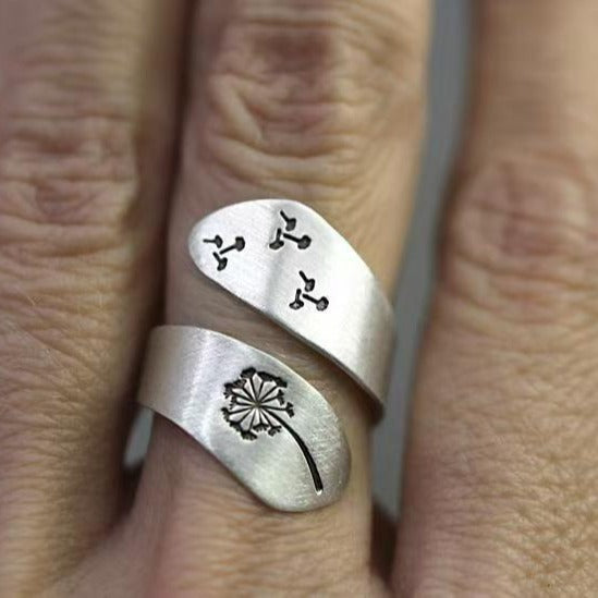 Wholesale Vintage Fashion Printed Ring with Adjustable Opening