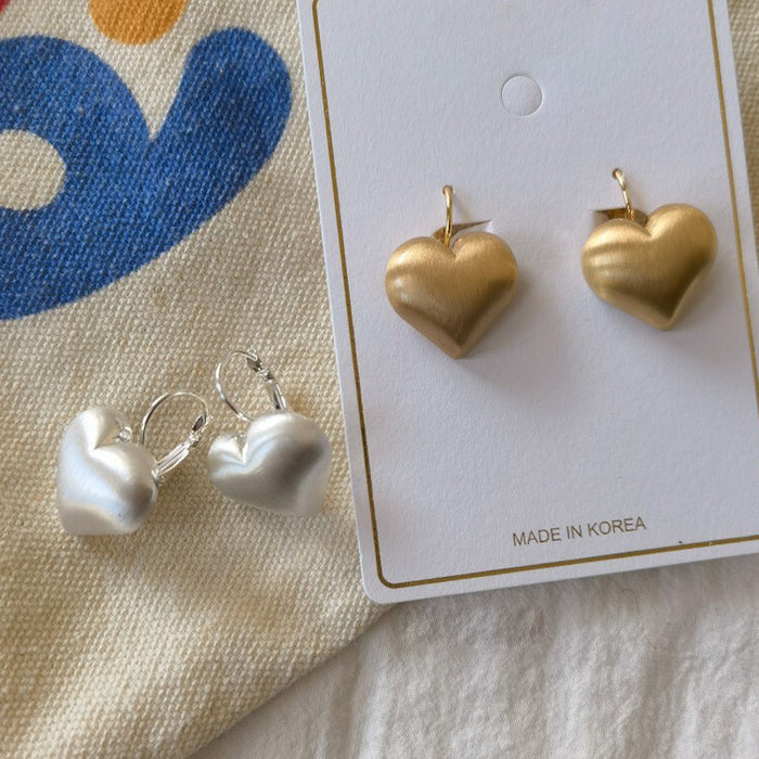 Wholesale Brushed Heart Earrings for Women