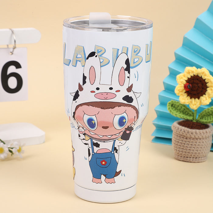 Wholesale Printing Cartoon Thermos American Coffee Cup ins High Color Suction Cup