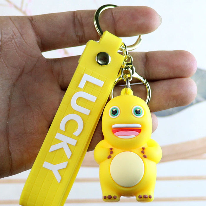 Wholesale Cute little milk dragon key chain cartoon animation key chain stereo doll couple bag pendant small gift