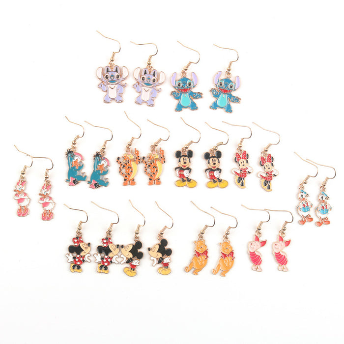 Wholesale Cartoon Alloy Pendant Earrings JDC-ES-FuYu005