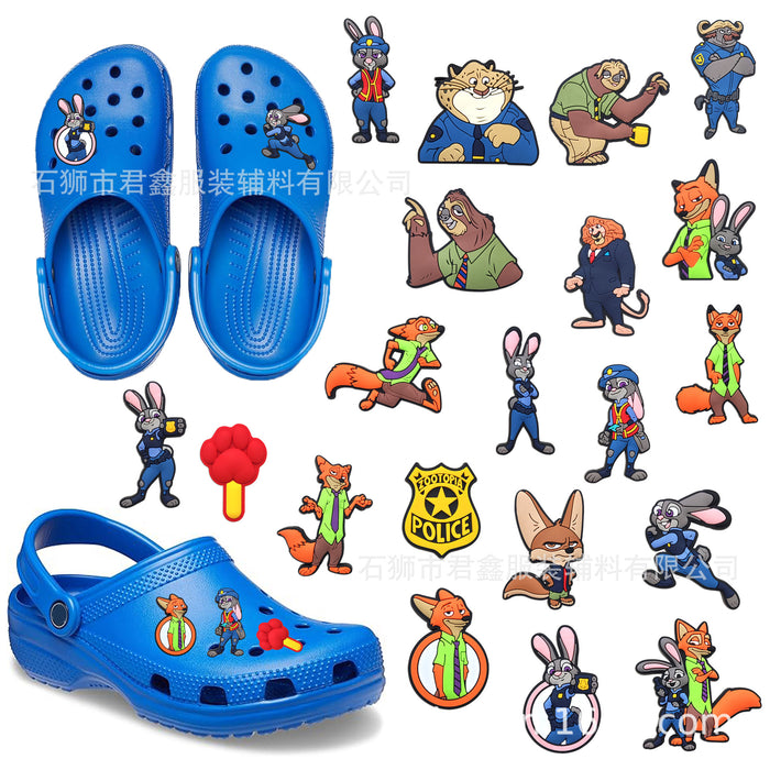 Wholesale  50pcs Hole shoe accessories cartoon detachable PVC soft rubber Shoes Charms